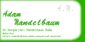 adam mandelbaum business card